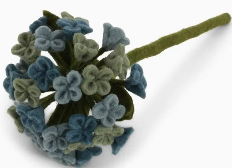 Felt Big Hydrangea – Pale Blue