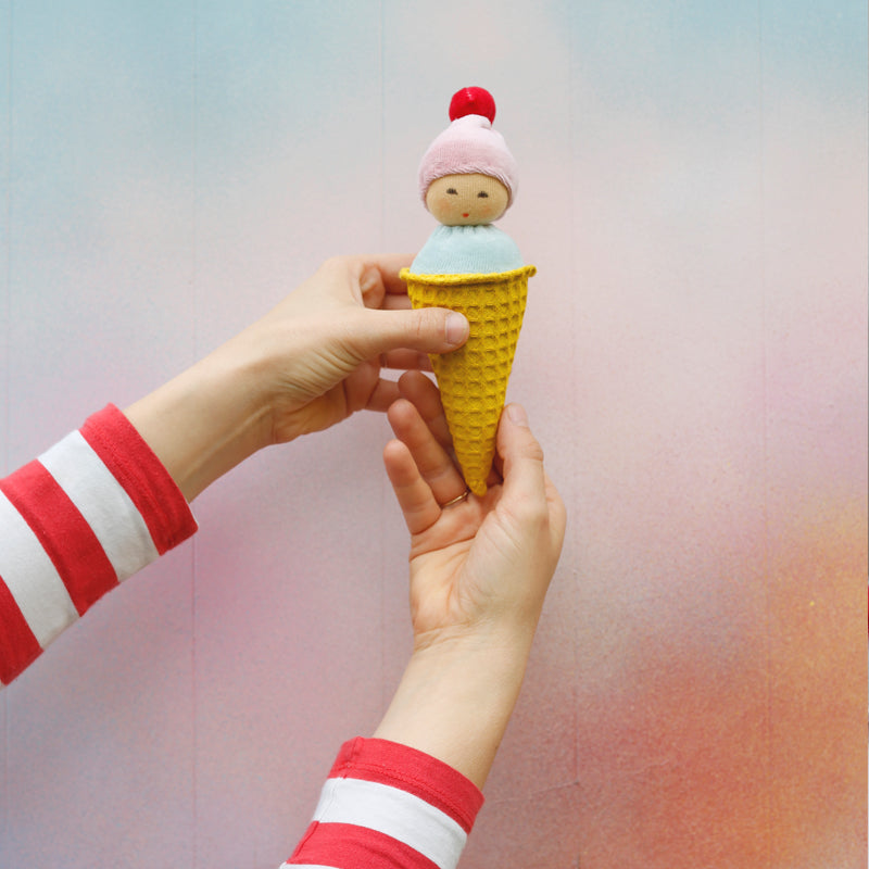 Ice cream cone rattle