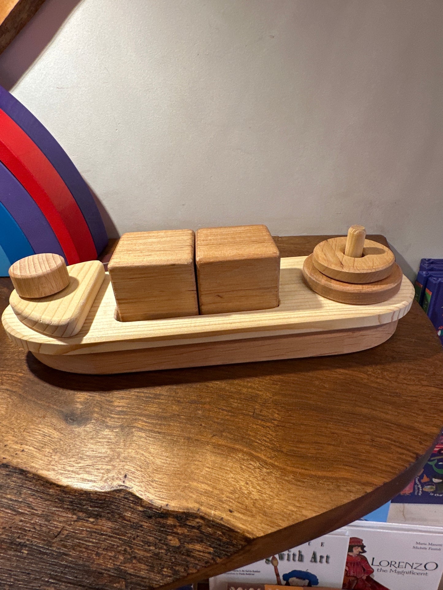 Wooden Boat Puzzle Natural