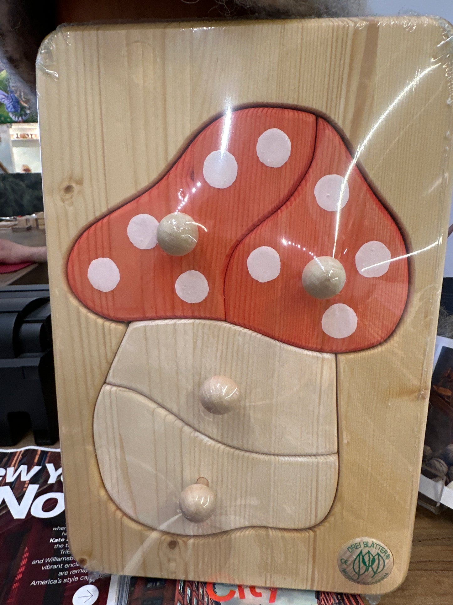 Wooden Puzzle Mushroom