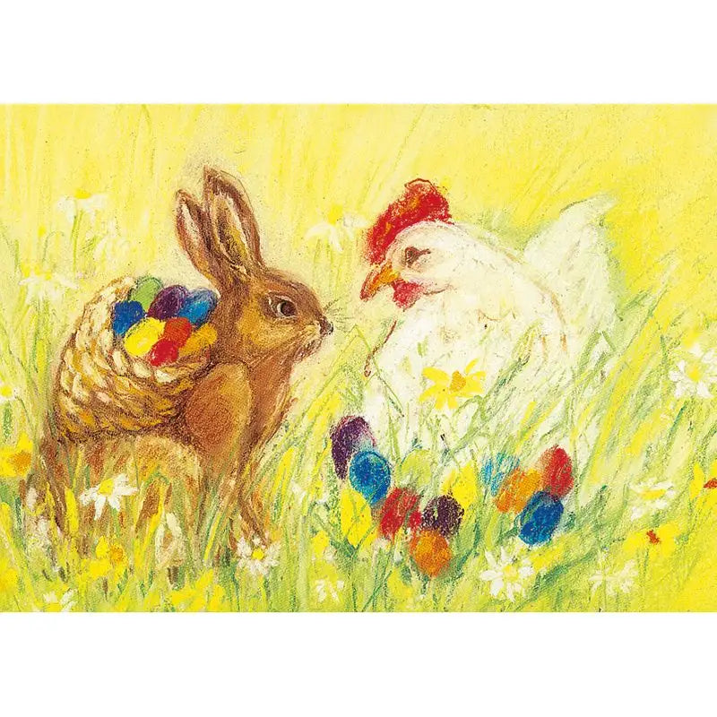 Postcard Marjan van Zeyl - Easter Eggs