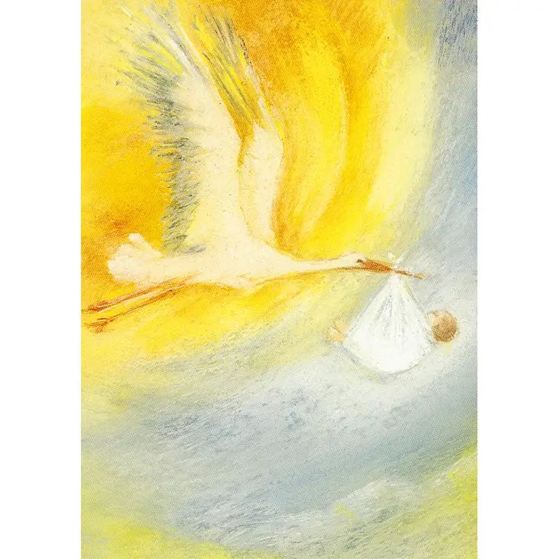 Postcard Marjan van Zeyl - The Stork