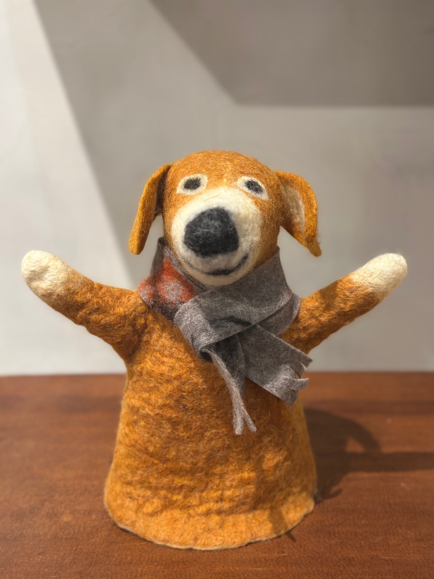 Eco Yellow Dog Puppet