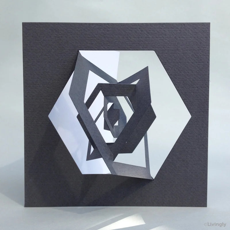 Square Card, Bauhaus Style, Grey