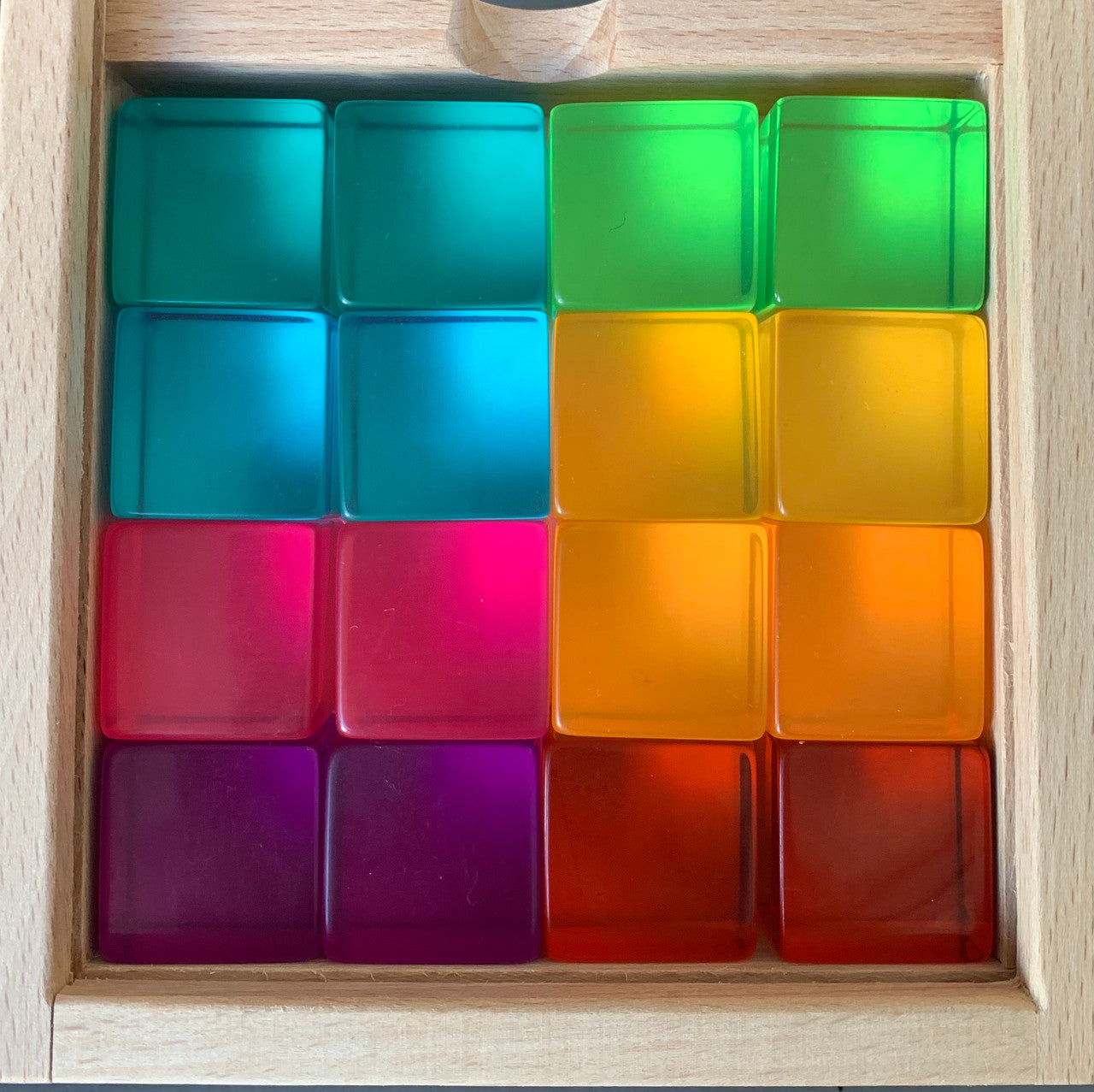 Bright Lucite Cubes/16pc