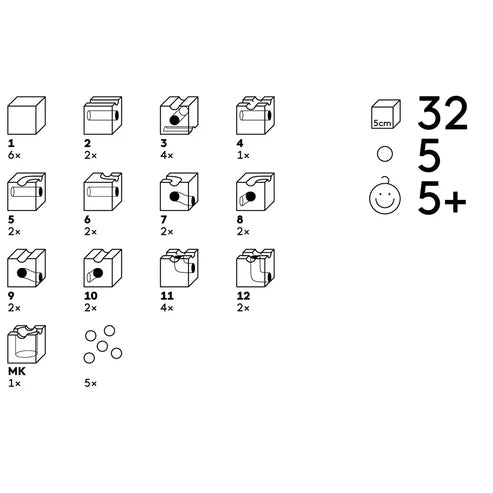 STANDARD 32 Marble Run Set