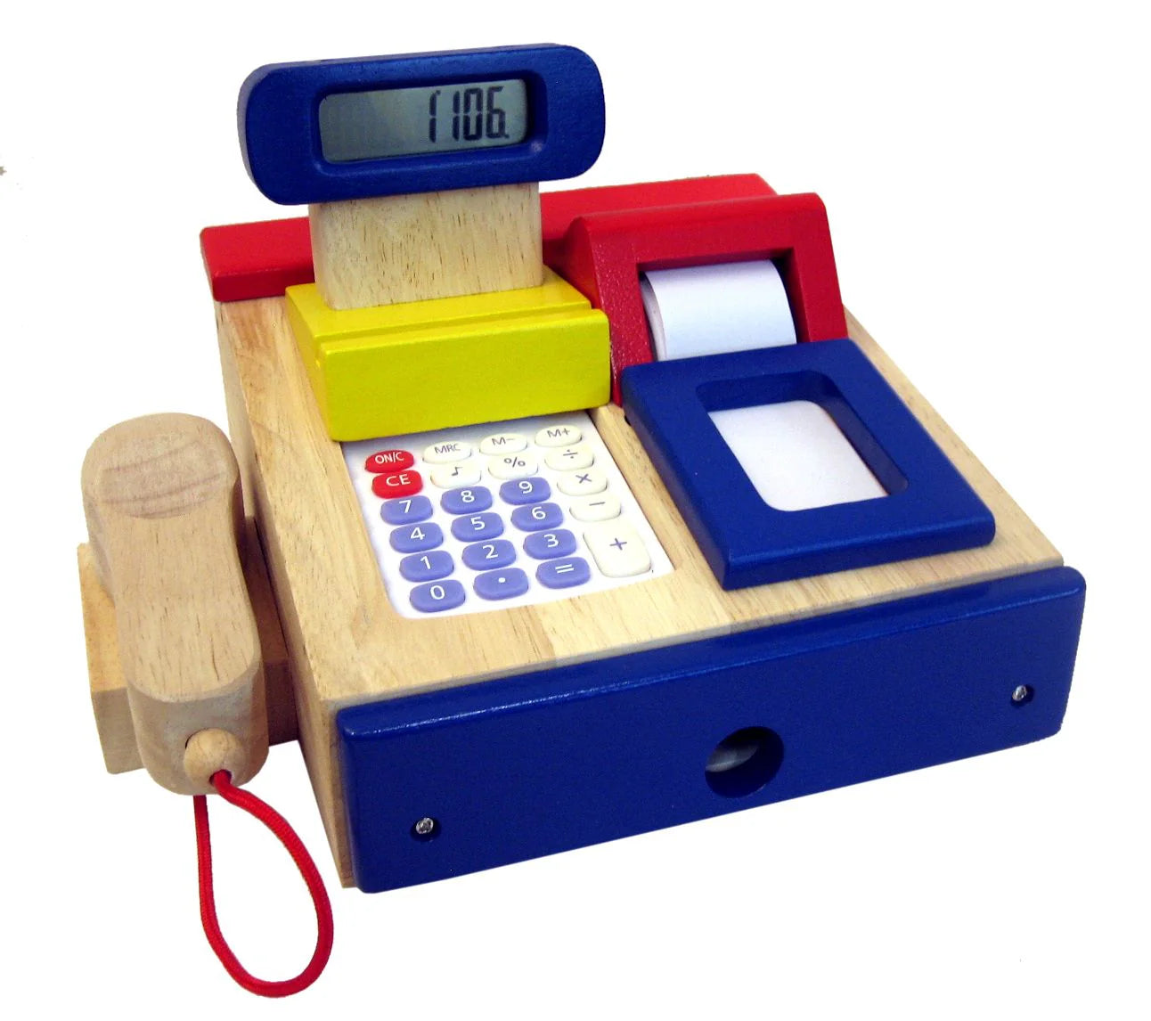 Cash register with scanner (red, yellow, blue)