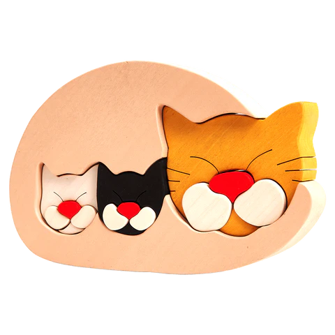 Cat Family Beige