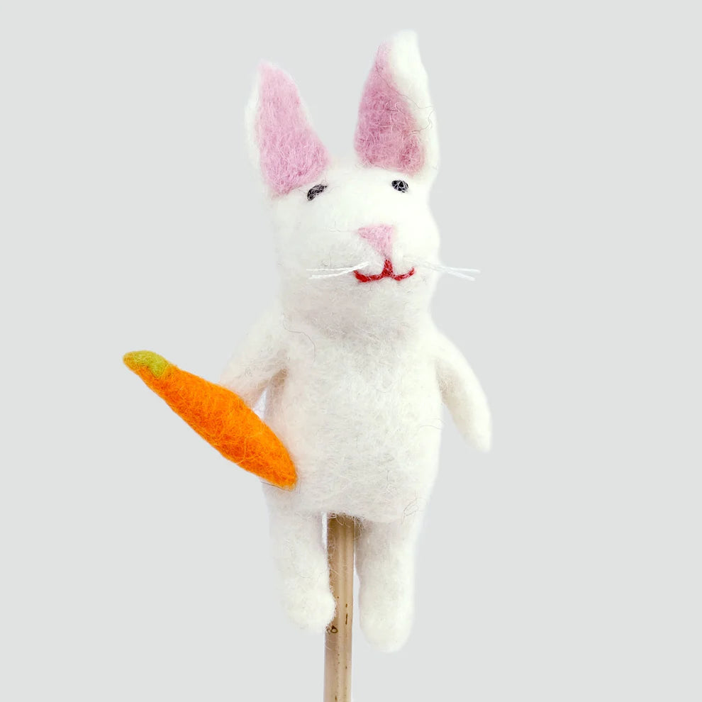 Finger Puppets - Sensory Play - White Bunny