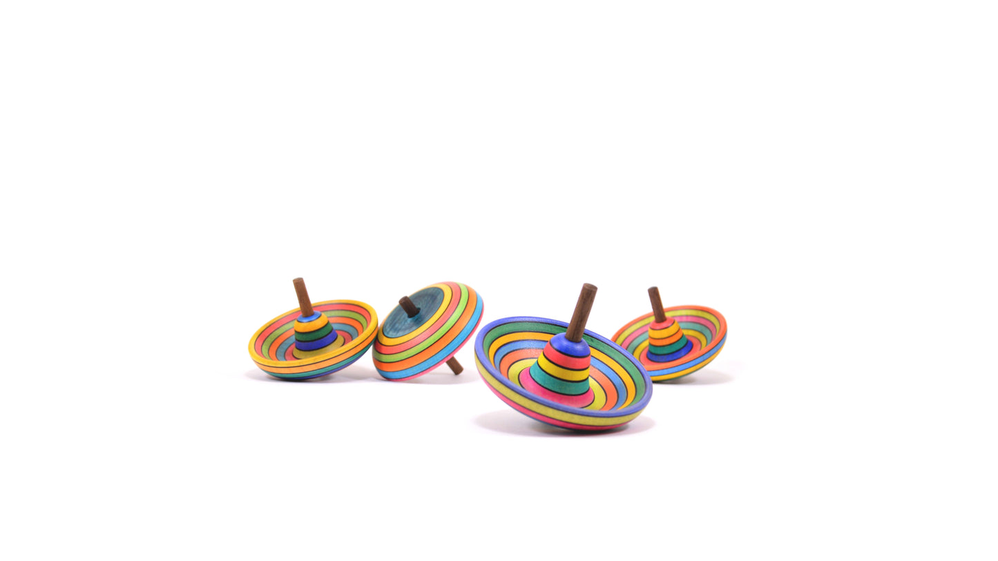 Sombrero striped spinning top