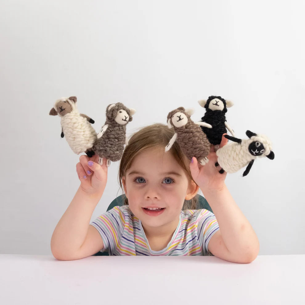 Finger Puppets - Sensory Play - Natural Sheep - Assorted