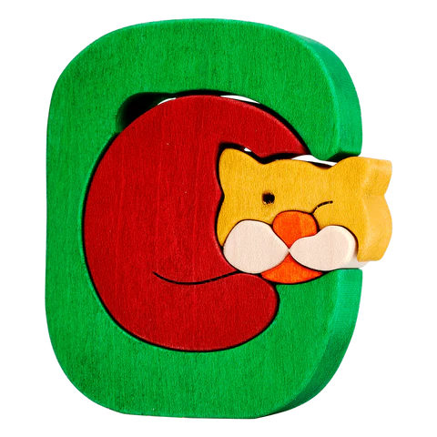 Letter C walnut