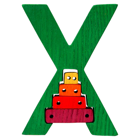 Letter X walnut
