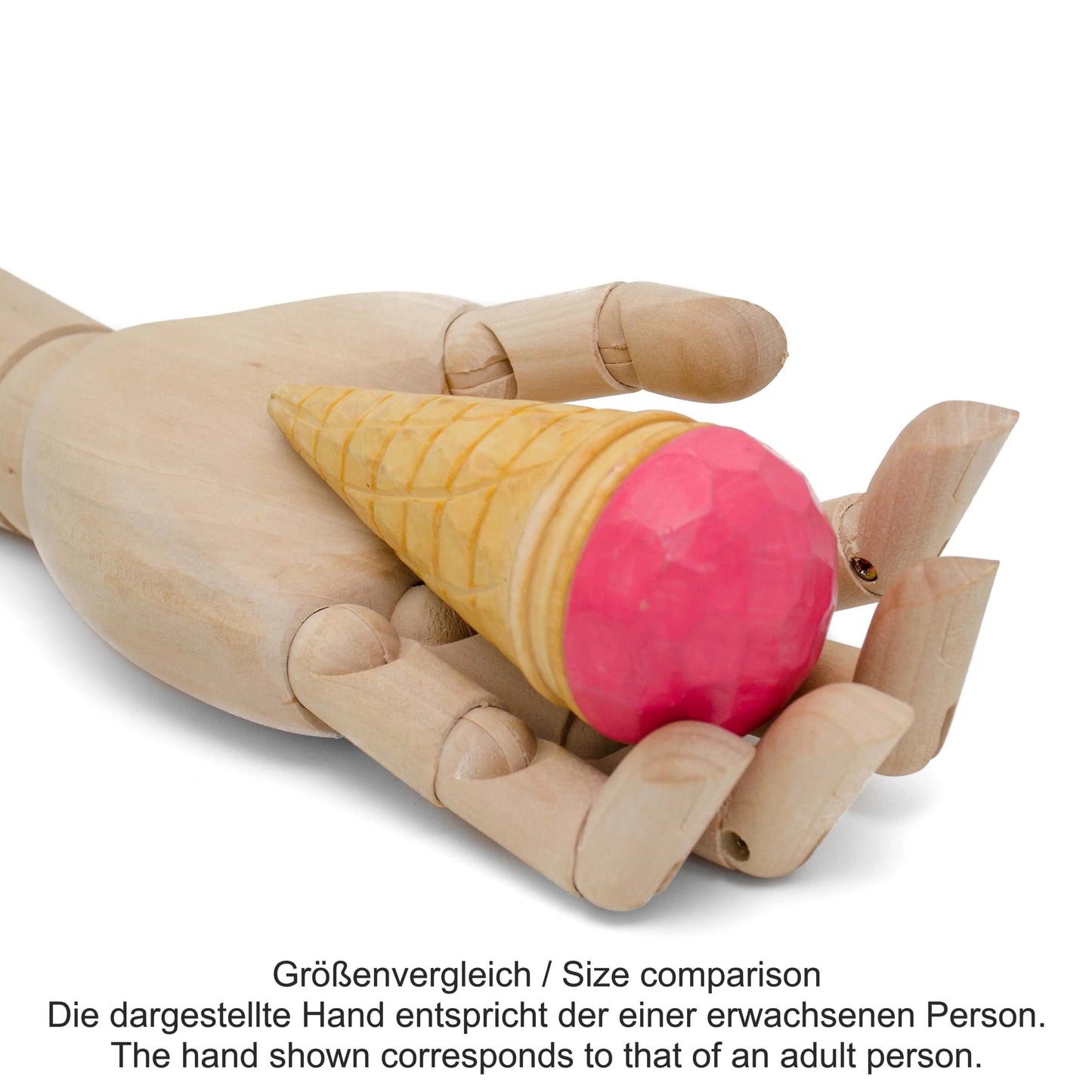 Ice cream with wooden holder