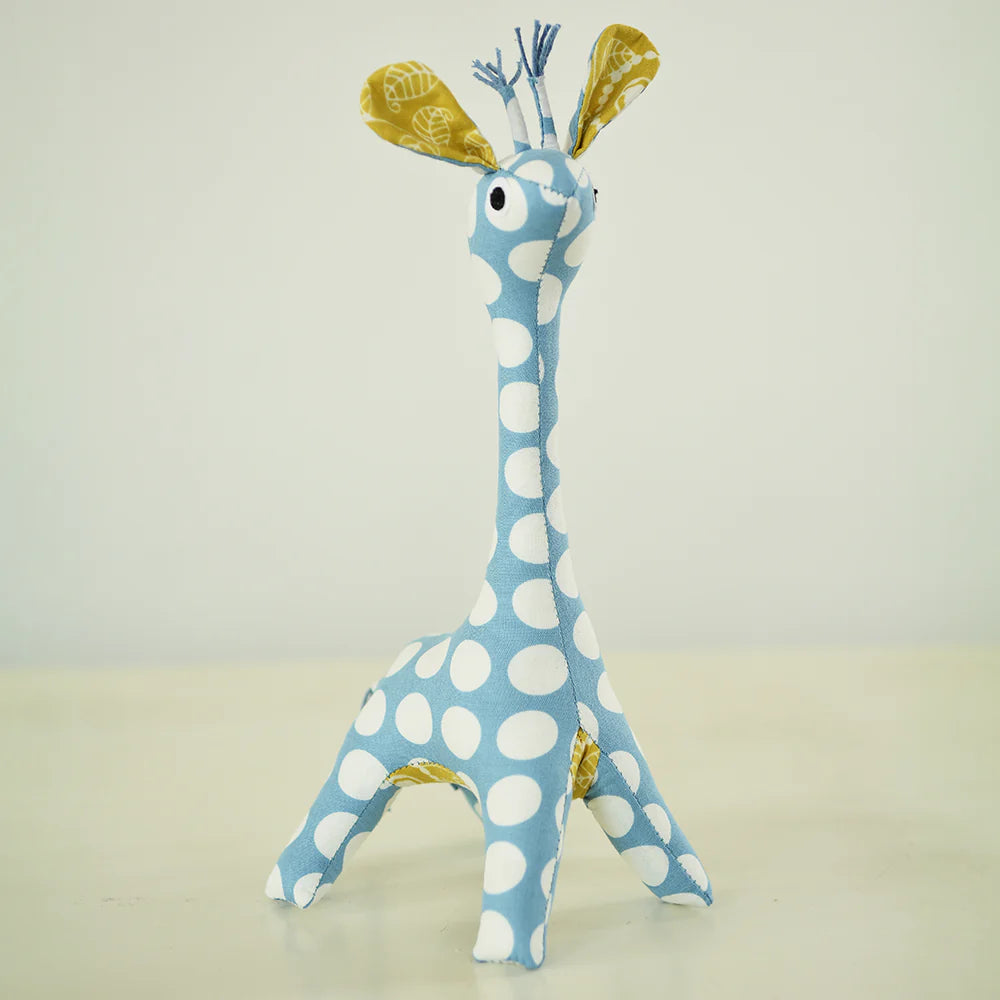 Sky Blue Patchwork Baby Giraffe