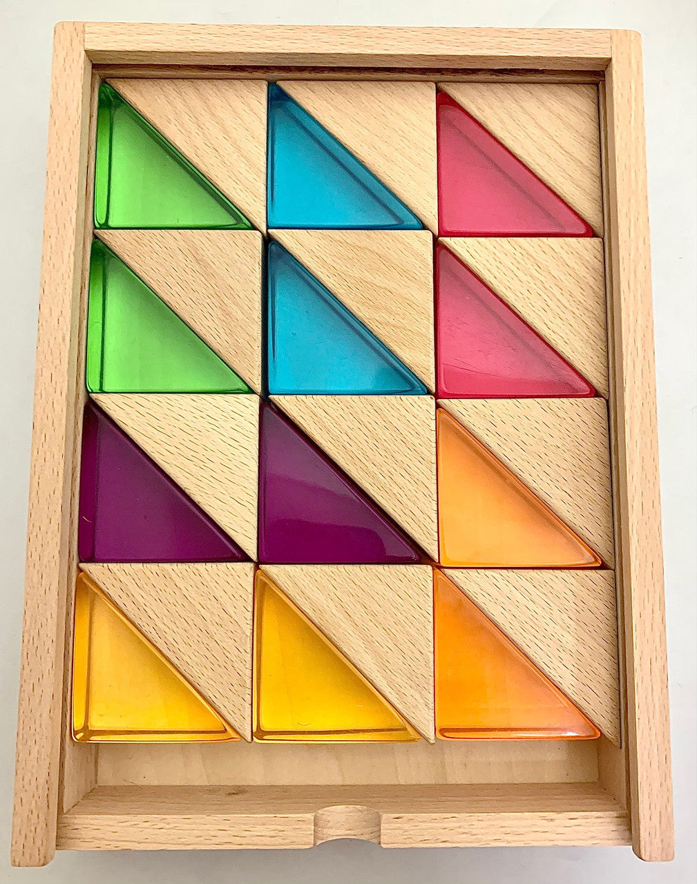 Wood+Lucite Large Triangles/24