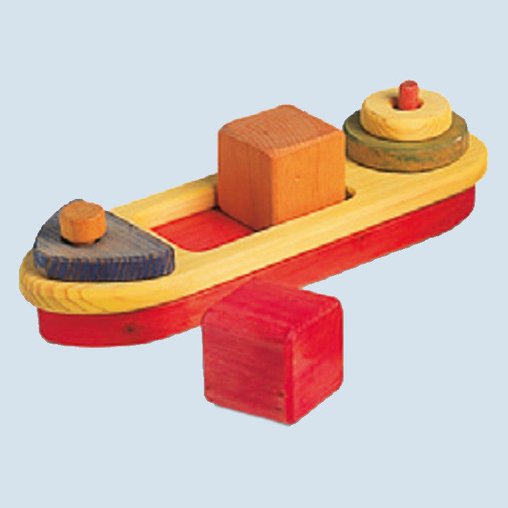 Wooden Boat Puzzle Coloured