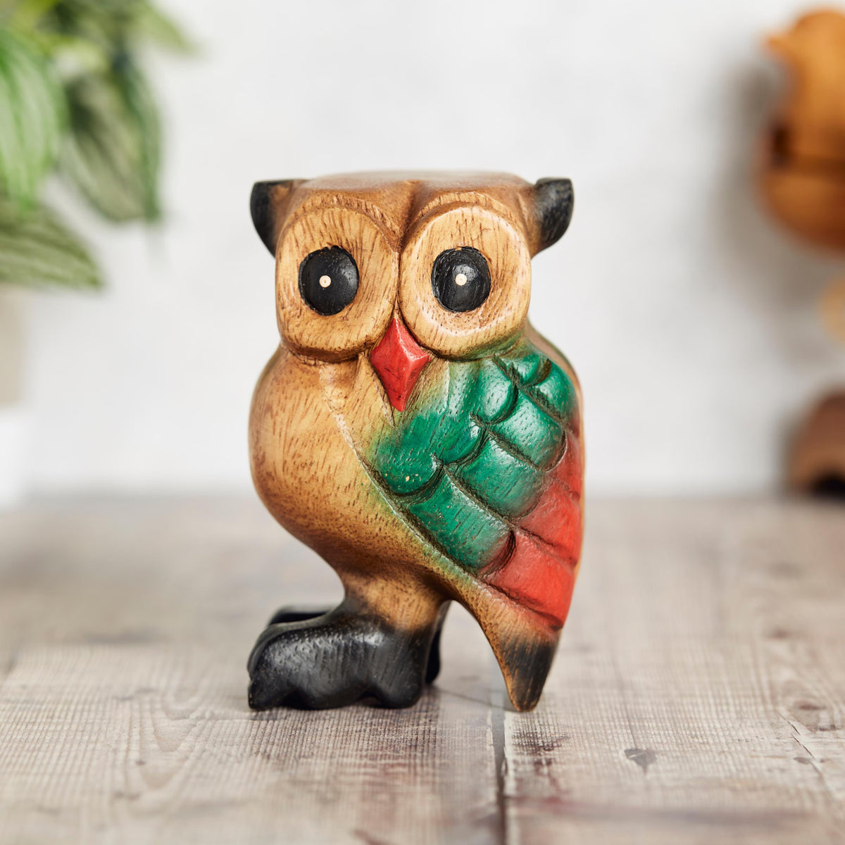 2 inch Color Wooden Hooting Owl