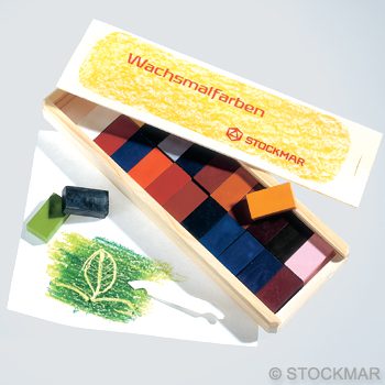 Wax Blocks 24 Colours Wooden Box