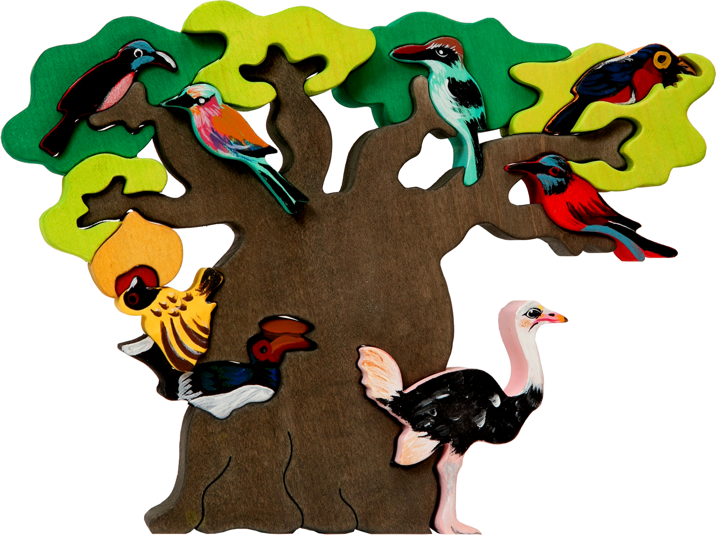 African bird tree puzzle