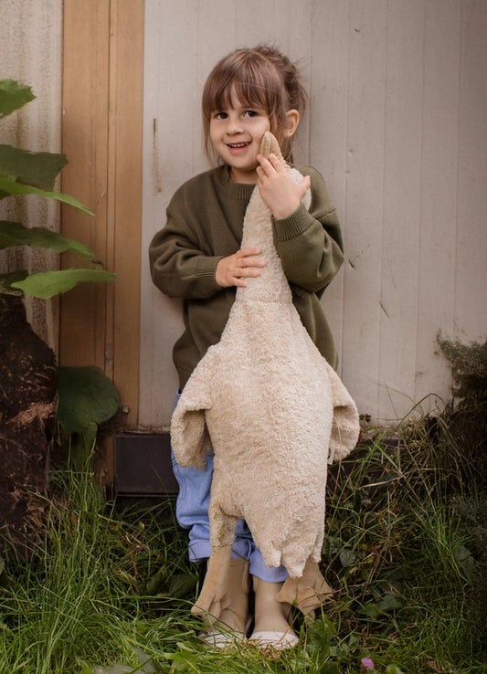 Cuddly Animal Goose Large White