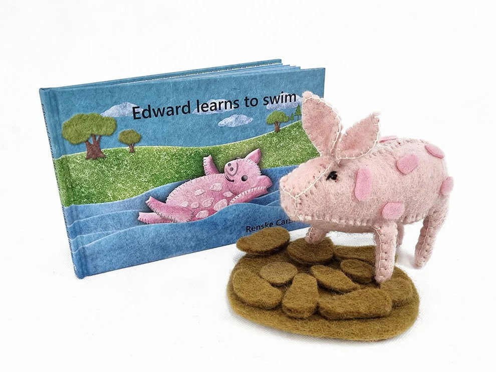 Edward learns to swim, Book + Toy