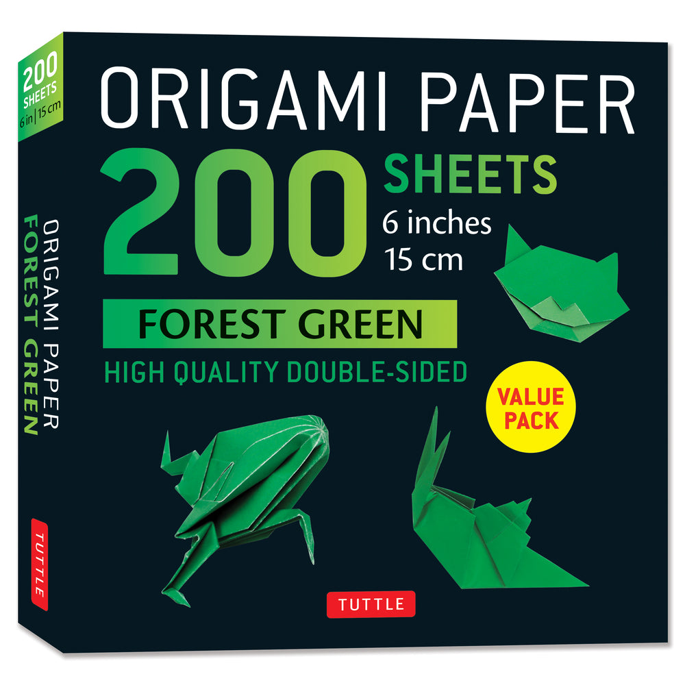 ORIGAMI PAPER 200 SHEETS FOREST GREEN