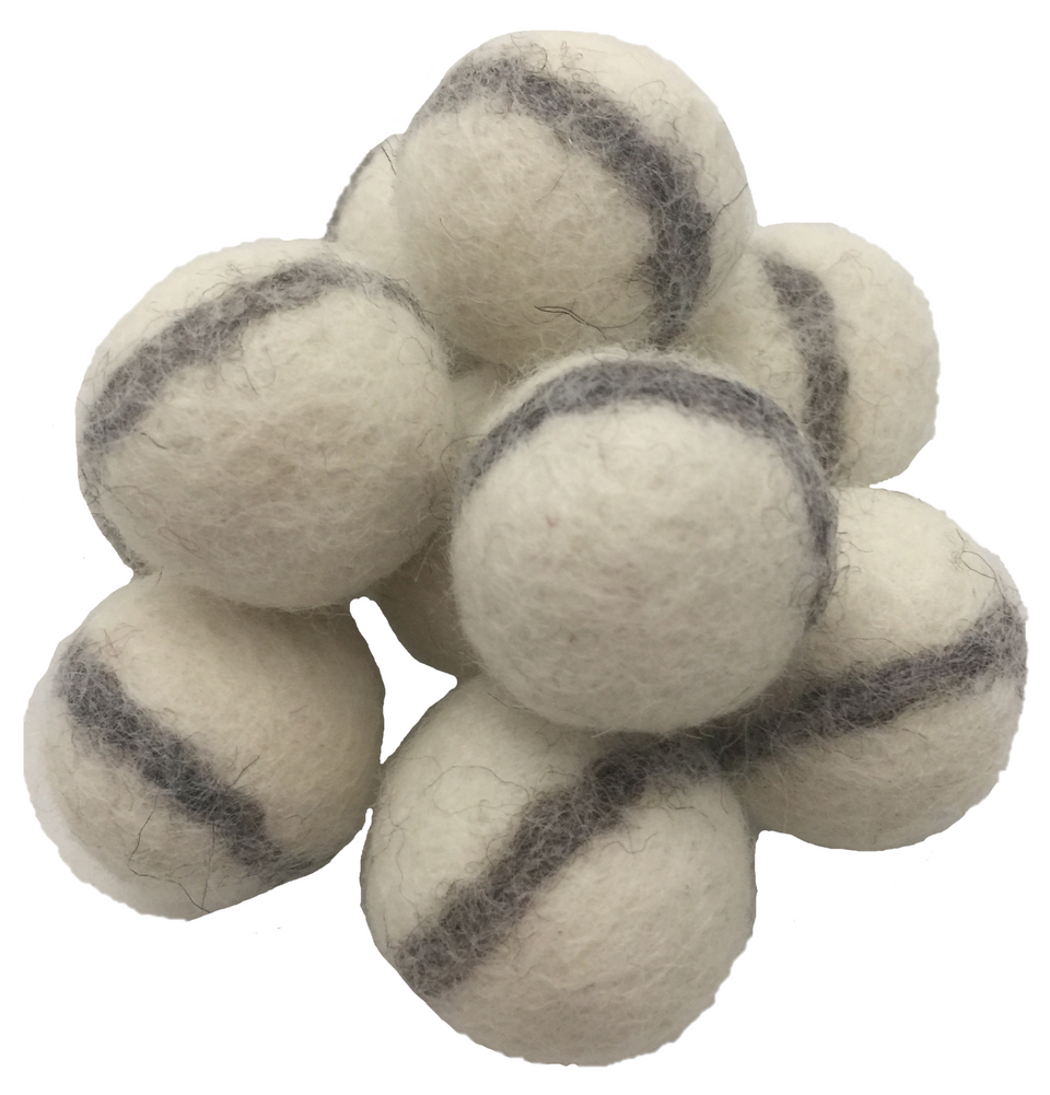 White Felt Rock Ball 3.5cm/1pc