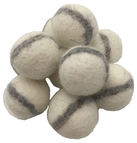 White Felt Rock Ball 3.5cm/1pc
