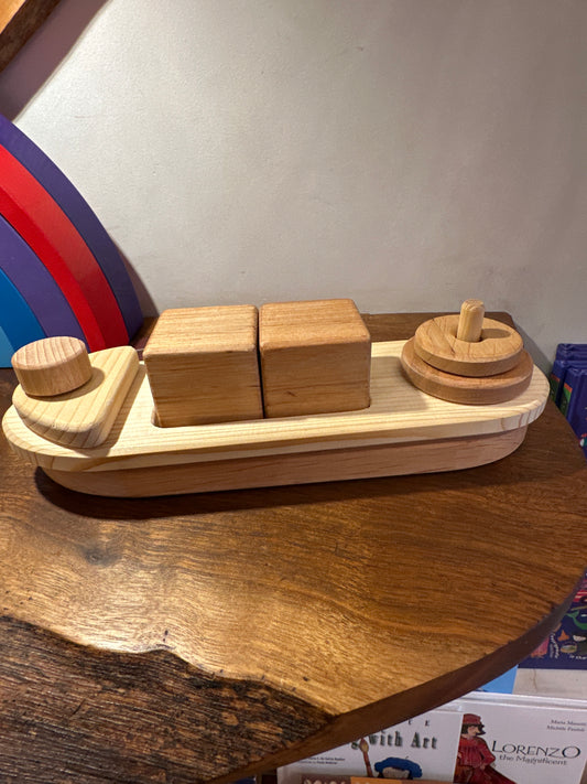 Wooden Boat Puzzle Natural