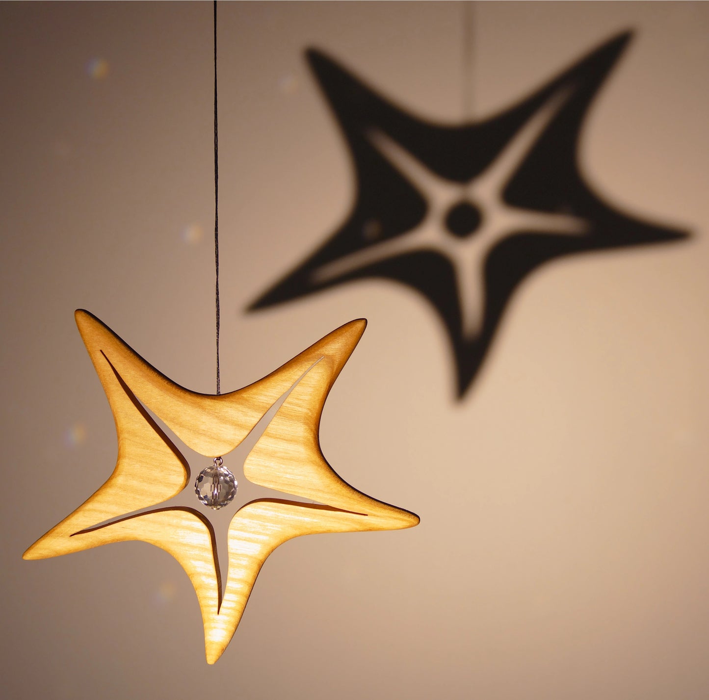 Starfish Window Decoration with Rainbow Crystal