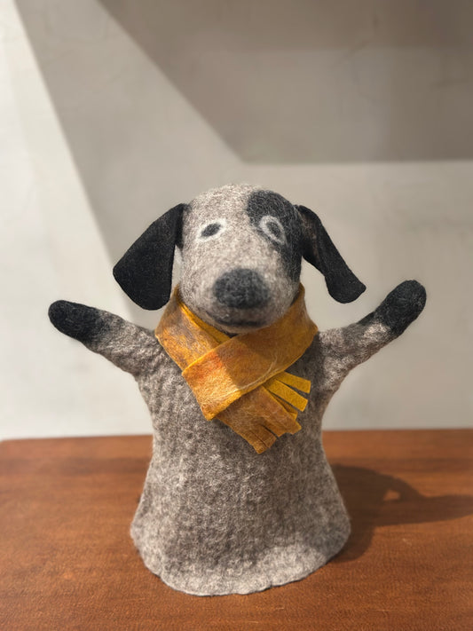 Eco Grey Dog Puppet
