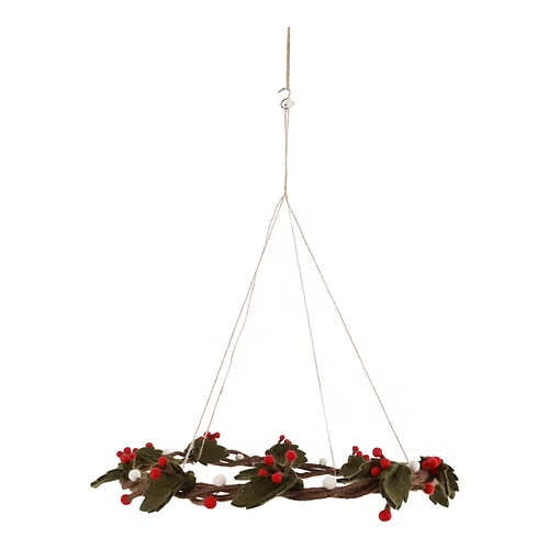 Wreath Holly - Hanging