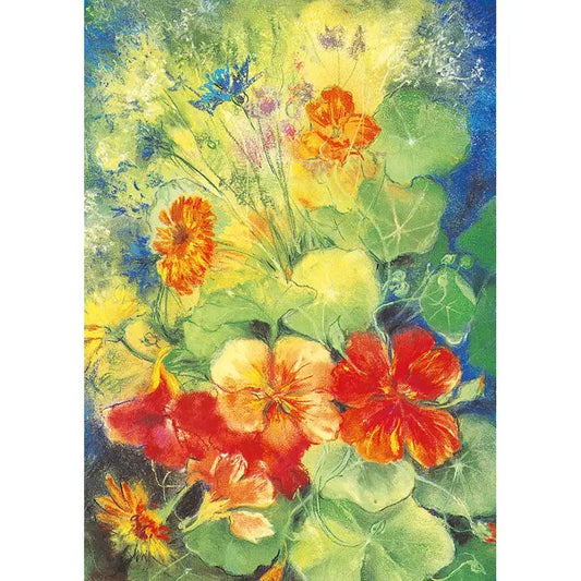 Postcard Marjan van Zeyl - Nasturtitium