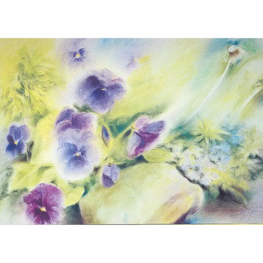 Postcard Marjan van Zeyl - Violets