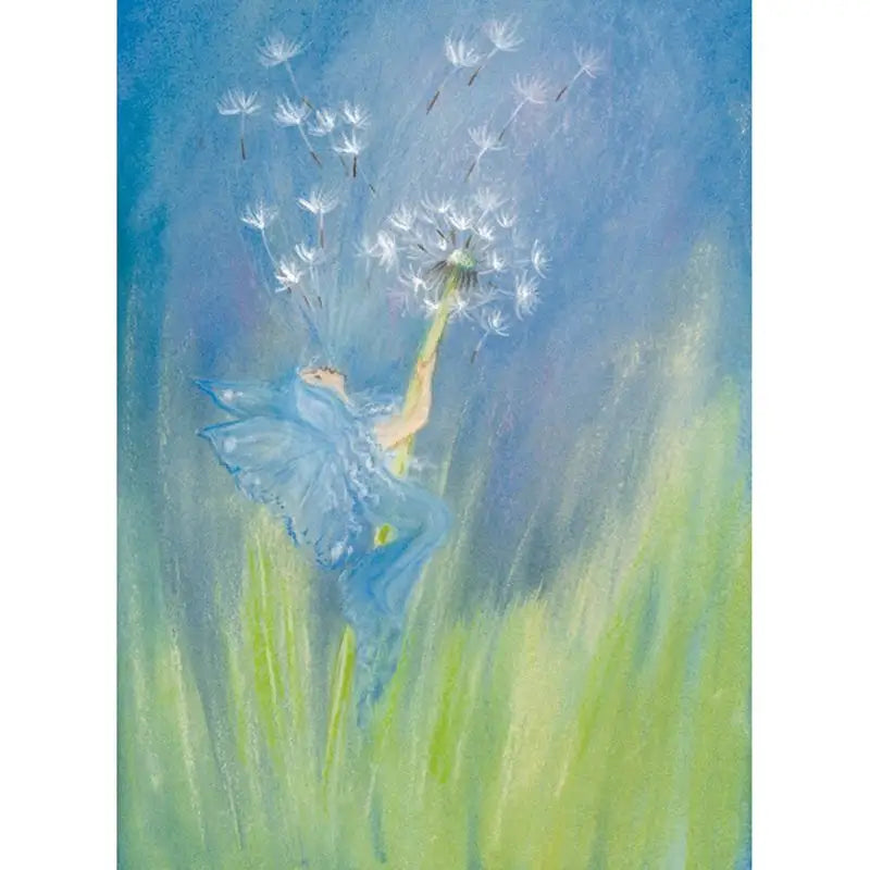 Postcard Marjan van Zeyl - Fairy Blowing Dandelion