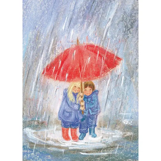 Postcard Marjan van Zeyl - Under Mother's Umbrella