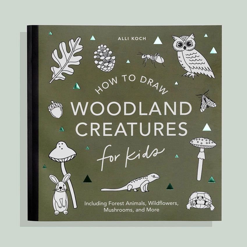 Mushrooms & Woodland Creatures: Kids How To Draw Book