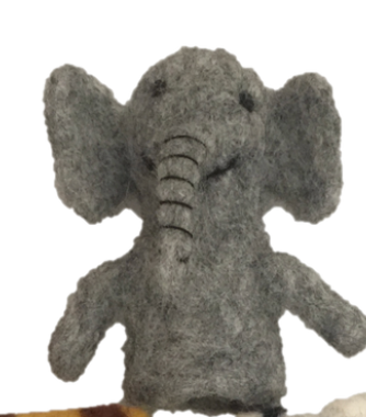 African Animal Finger Puppets/4pc