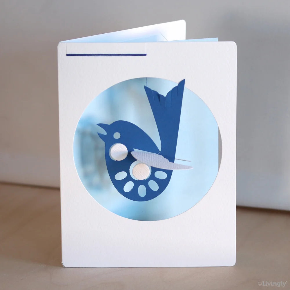 Bird in Card, Blue