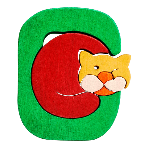 Letter C walnut