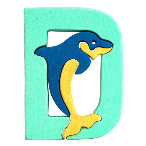 Letter D walnut