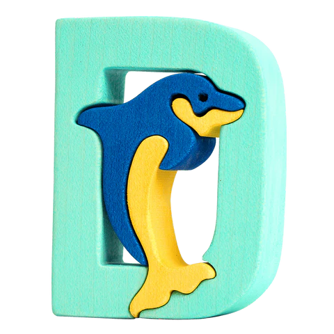 Letter D walnut