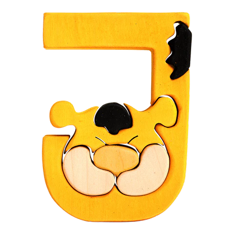 Letter J walnut