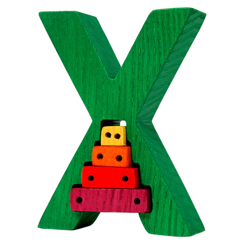 Letter X walnut