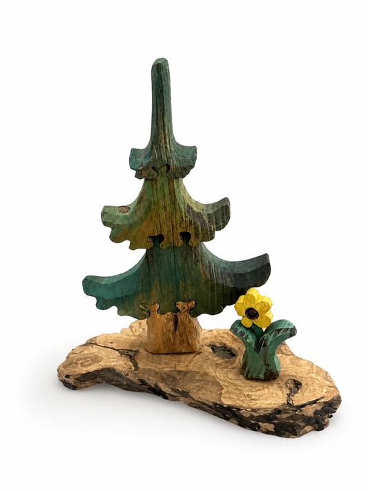 pine tree with flower