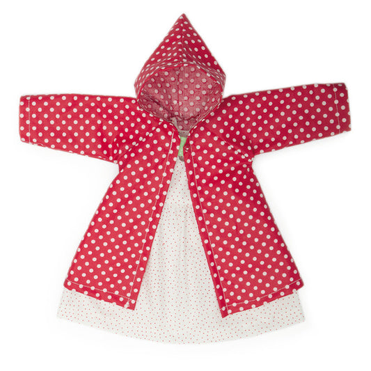 Polka dot coat clothing set