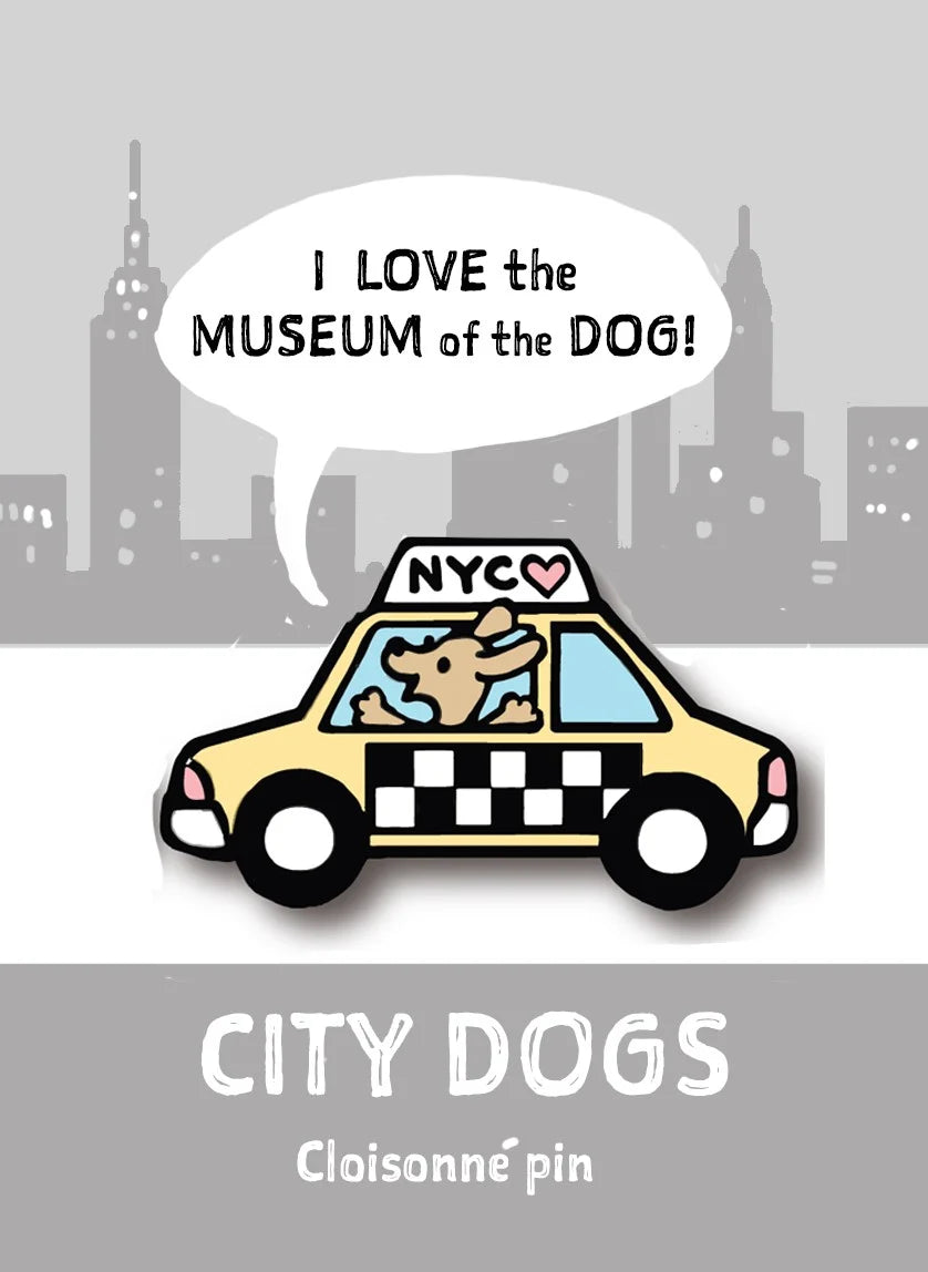 NYC Taxi Dog Enamel Pin
