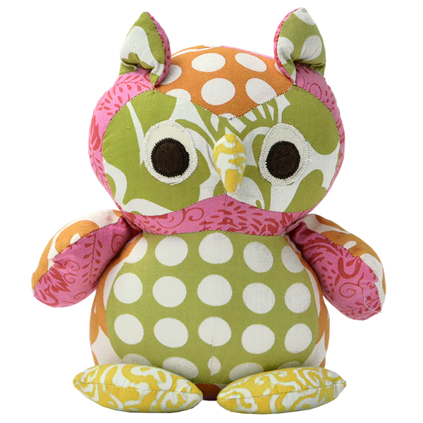 Bright Spring Patchwork Owl