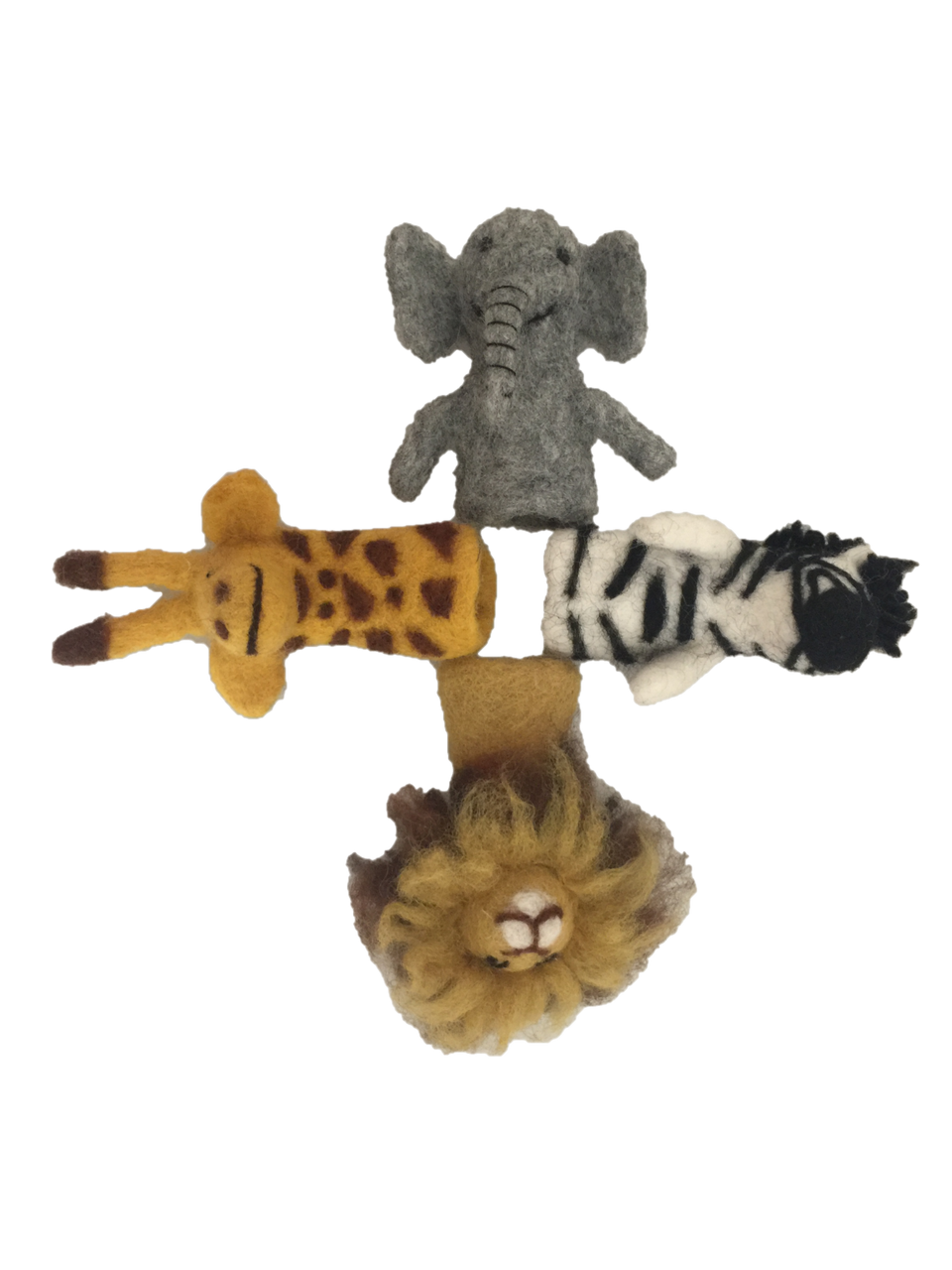 African Animal Finger Puppets/4pc